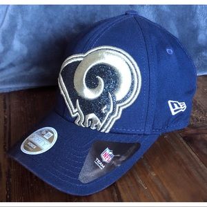 NWT New Era LA Rams Football Adjustable Baseball Cap Hat Glitter Logo